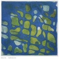Blue Net Green| 5.875" x 6" | Intaglio Print Blue Net Green| 5.875" x 6" | Intaglio Print