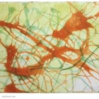 Dance in Green and Orange | 12 " x  15.75" | Intaglio Print Dance in Green and Orange | 12 " x  15.75" | Intaglio Print