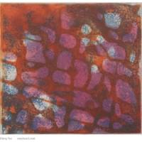 Orange Net | 6 " x  5.875" | Intaglio Print Orange Net | 6 " x  5.875" | Intaglio Print