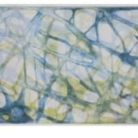 Blue Green Ghost Weave | 5 " x  10" | Intaglio Print Blue Green Ghost Weave | 5 " x  10" | Intaglio Print