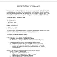 2 années de programme intensif avec Robert Gonzales Formateur certifié en Communication Nonviolente 2 années de programme intensif avec Robert Gonzales Formateur certifié en Communication Nonviolente