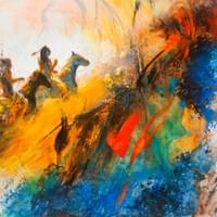 Indian_16 acrylic on canvas 16x12 $350 Indian_16 acrylic on canvas 16x12 $350