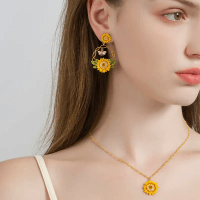 sunflower earrings showcasing vibrant designs sunflower earrings showcasing vibrant designs