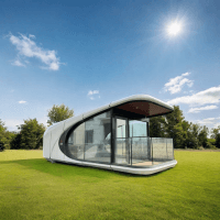 Contenedores plegables en entorno urbano moderno. Contenedores plegables en entorno urbano moderno.