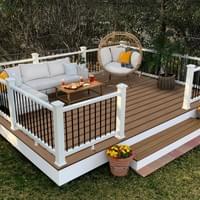 Beautiful wood polymer decking enhancing outdoor space Beautiful wood polymer decking enhancing outdoor space