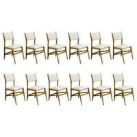 A set of 12 Gio Ponti chairs, model 687 A set of 12 Gio Ponti chairs, model 687