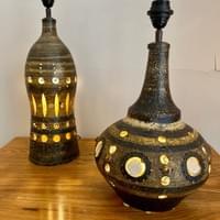 SOLD- 2 table lamps by Georges Pelletier circa 1965,Dimensions ( ceramics ) Lamp 1: H: 46 cm ( 18 inches ) Diameter :18 cm ( 7.1 inches);  Lamp 2: H:38 cm ( 15 inches) Diameter:29 cm ( 7.9 inches) SOLD- 2 table lamps by Georges Pelletier circa 1965,Dimensions ( ceramics ) Lamp 1: H: 46 cm ( 18 inches ) Diameter :18 cm ( 7.1 inches);  Lamp 2: H:38 cm ( 15 inches) Diameter:29 cm ( 7.9 inches)