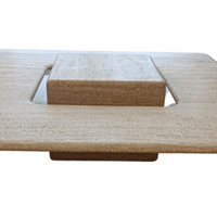 Square Travertine Coffee Table, Italy, 1970's Square Travertine Coffee Table, Italy, 1970's