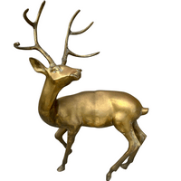 Large brass stag. France circa 1970 Large brass stag. France circa 1970