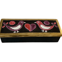 Embossed Ceramic Box, Model "colombes" by Mithé Espelt 60's Embossed Ceramic Box, Model "colombes" by Mithé Espelt 60's