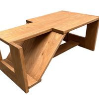 Elm coffee table from Maison regain, France, 1980's Elm coffee table from Maison regain, France, 1980's