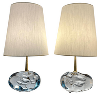 Pair of Angelo Brotto Glass Blocks Table Lamps Pair of Angelo Brotto Glass Blocks Table Lamps