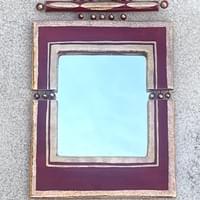 Glazed ceramic mirror. Georges Peletier, circa 1975. Glazed ceramic mirror. Georges Peletier, circa 1975.