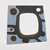 Ceramic mirror in "cubist" style by Nathalie Soufflet Ceramic mirror in "cubist" style by Nathalie Soufflet