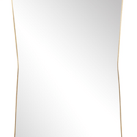 Large Brass Framed Mirror in the Style of Gio Ponti, Italy, 1950's Large Brass Framed Mirror in the Style of Gio Ponti, Italy, 1950's