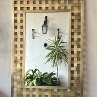 brass framed mirror France circa 1960 brass framed mirror France circa 1960