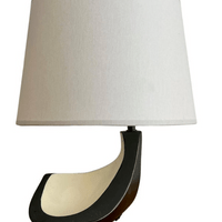 Black and White Ceramic Lamp, France, circa 1970 Black and White Ceramic Lamp, France, circa 1970