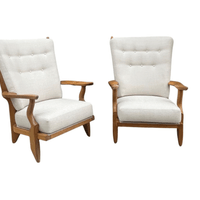Pair of "Grand Repos" lounge chairs, Guillerme et Chambron, Votre maison, 1950's Pair of "Grand Repos" lounge chairs, Guillerme et Chambron, Votre maison, 1950's