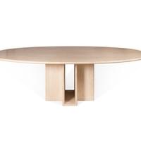 Ovale travertine dining table, italian work, 70’s Ovale travertine dining table, italian work, 70’s