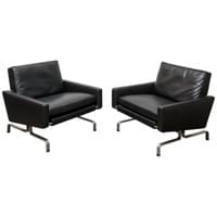 Pair of PK31/1 Poul Kjaerholm Lounge Chairs Pair of PK31/1 Poul Kjaerholm Lounge Chairs