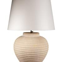 Large Off-White Ceramic Lamp, France, 1970 Large Off-White Ceramic Lamp, France, 1970