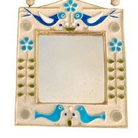 "Bocage" Ceramic Mirror by Mithé Espelt, France, 1970' "Bocage" Ceramic Mirror by Mithé Espelt, France, 1970'