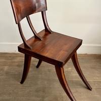"Klismos" mahogany chair, Northern Europe lare 1çth early 20th century. H:83 cm W:40cm D:66 cm "Klismos" mahogany chair, Northern Europe lare 1çth early 20th century. H:83 cm W:40cm D:66 cm