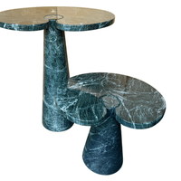 SOLD Set of 2  green marble Eros tables,Angelo Mangiarotti SOLD Set of 2  green marble Eros tables,Angelo Mangiarotti