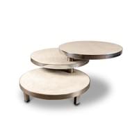 Three Tray Coffee Table Design Maria Pergay for Mercier Frères Three Tray Coffee Table Design Maria Pergay for Mercier Frères