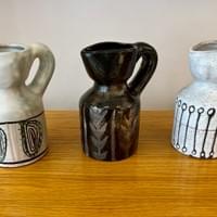 SOLD set of 3 ceramic pitchers , Roger CAPRON . each signed.Height: 16,5 cm / 6,29 inch Depth ; 12,5cm / 4,92 inch Width : 9,5 cm / 3,74 inch SOLD set of 3 ceramic pitchers , Roger CAPRON . each signed.Height: 16,5 cm / 6,29 inch Depth ; 12,5cm / 4,92 inch Width : 9,5 cm / 3,74 inch