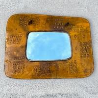 Glazed ceramic mirror, Juliette Derel, Vallauris circa 1955 Glazed ceramic mirror, Juliette Derel, Vallauris circa 1955