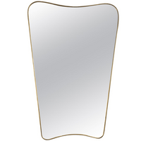 SOLD.Brass Framed Mirror in the Style of Gio Ponti, Italy 1950’s SOLD.Brass Framed Mirror in the Style of Gio Ponti, Italy 1950’s