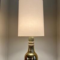 Pair of gilt ceramic  lamps, by Bitossi, Italy circa 1960. Pair of gilt ceramic  lamps, by Bitossi, Italy circa 1960.