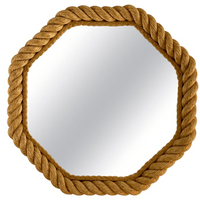 Octagonal Rope Mirror by Audoux Minet Octagonal Rope Mirror by Audoux Minet