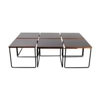 Set of 6 " Volante" side tables by Pierre Guariche for Steiner, France, 19 Set of 6 " Volante" side tables by Pierre Guariche for Steiner, France, 19
