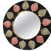Ceramic Wall Mirror, " Piques" by Mithé Espelt, France, 1962 Ceramic Wall Mirror, " Piques" by Mithé Espelt, France, 1962