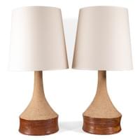 Pair of Stoneware Lamps, France 1960's Pair of Stoneware Lamps, France 1960's
