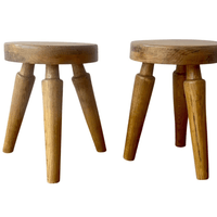 pair of 3 legged " Chalet" stools 1960's pair of 3 legged " Chalet" stools 1960's