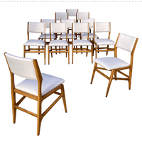 Set of 12 Walnut Dining Chairs, Gio Ponti for Figli Di Amedeo Cassina 1950's Set of 12 Walnut Dining Chairs, Gio Ponti for Figli Di Amedeo Cassina 1950's