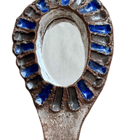 stoneware mirror, les Argonautes, Vallauris.  stoneware mirror, les Argonautes, Vallauris.
