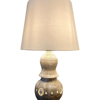 Tall cream glazed ceramic lamp, Georges Pelletier. Tall cream glazed ceramic lamp, Georges Pelletier.