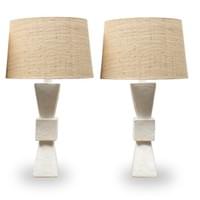 Pair of Plaster Lamps Pair of Plaster Lamps