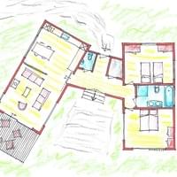 Plattegrond van nieuwe vakantiehuis bij La Truite d'Argent Plattegrond van nieuwe vakantiehuis bij La Truite d'Argent