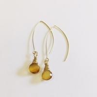 Honey Chalcedony Wrapped Earrings Honey Chalcedony Wrapped Earrings