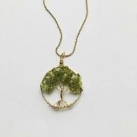 Peridot Tree of Life Necklace Peridot Tree of Life Necklace