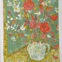 Bouquet de fleurs. Original lithograph signed and numbered. Limited edition $550. Bouquet de fleurs. Original lithograph signed and numbered. Limited edition $550.