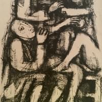 Figure group composition .Original l,ithograph signed and numbered. Limited edition. $375. Figure group composition .Original l,ithograph signed and numbered. Limited edition. $375.