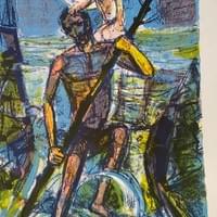 "St. Christopher " Original lithograph signed and numbered. Limited edition $300. "St. Christopher " Original lithograph signed and numbered. Limited edition $300.