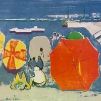 "At the Beach " Original lithograph signed and numbered. Limited edition $375. "At the Beach " Original lithograph signed and numbered. Limited edition $375.