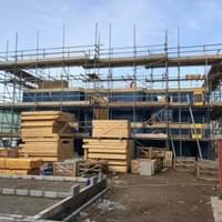 Scaffolding in progress in Ilfracombe, North Devon Scaffolding in progress in Ilfracombe, North Devon
